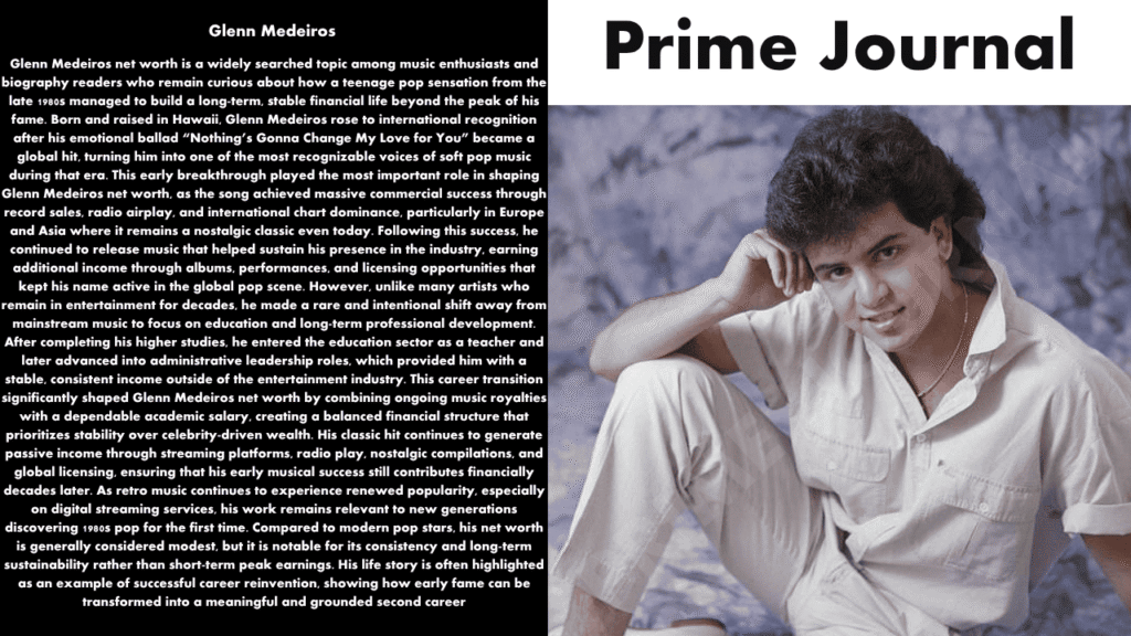 Glenn Medeiros Net Worth