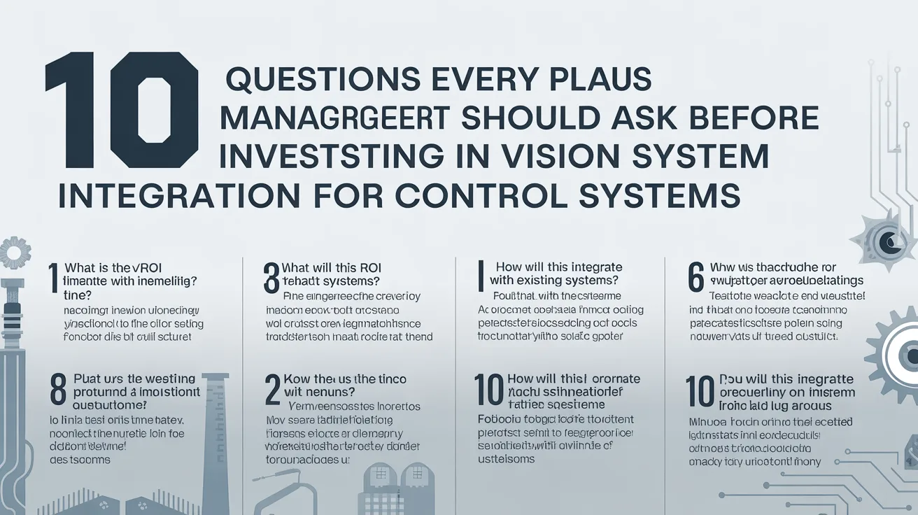 10 Questions Every US Plant Manager Should Ask Before Investing in Vision System Integration for Control Systems