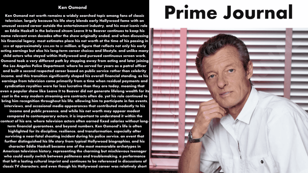 Ken Osmond Net Worth