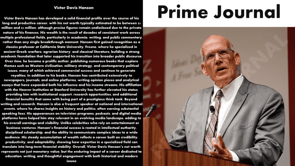 Victor Davis Hanson Net Worth