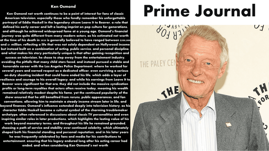 Ken Osmond Net Worth