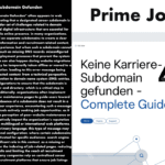 Keine Karriere-Subdomain Gefunden