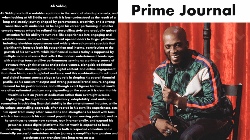 Ali Siddiq Net Worth