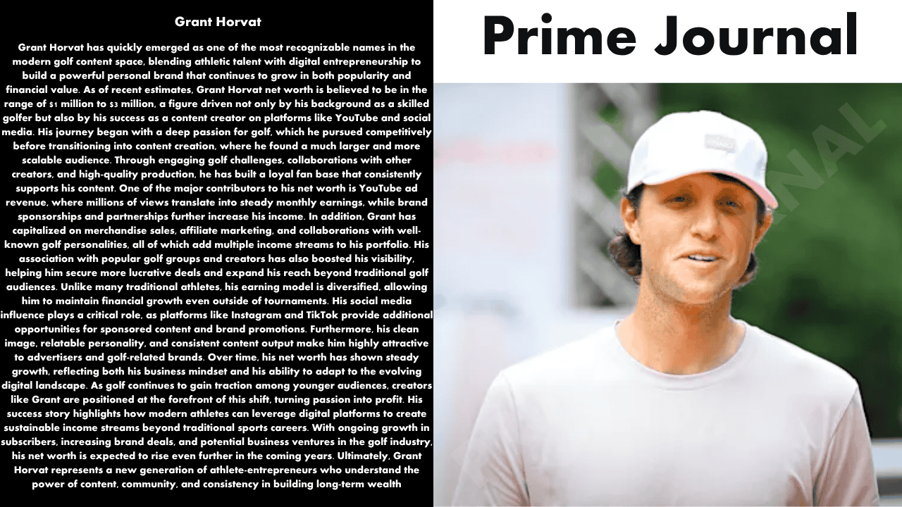 Grant Horvat Net Worth