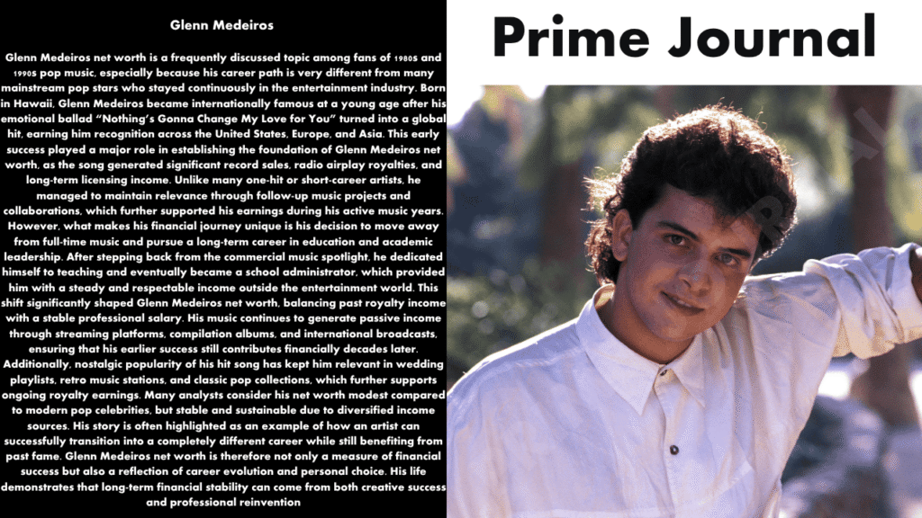 Glenn Medeiros Net Worth