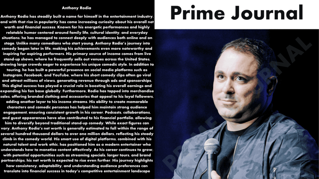 Anthony Rodia Net Worth