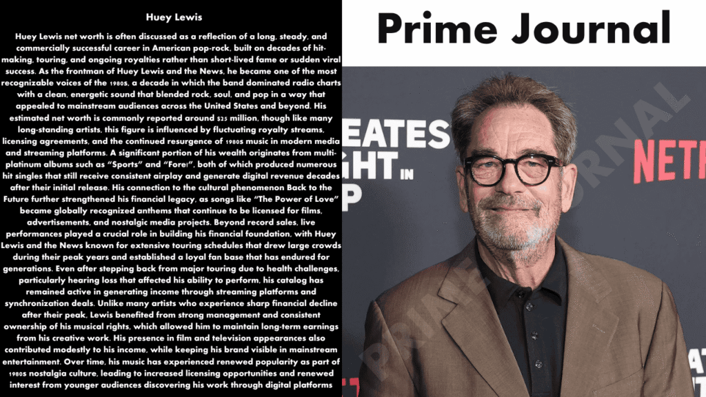 Huey Lewis Net Worth