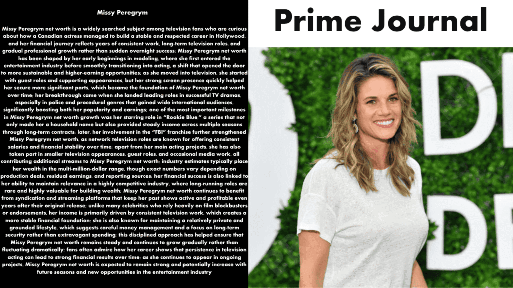 Missy Peregrym Net Worth