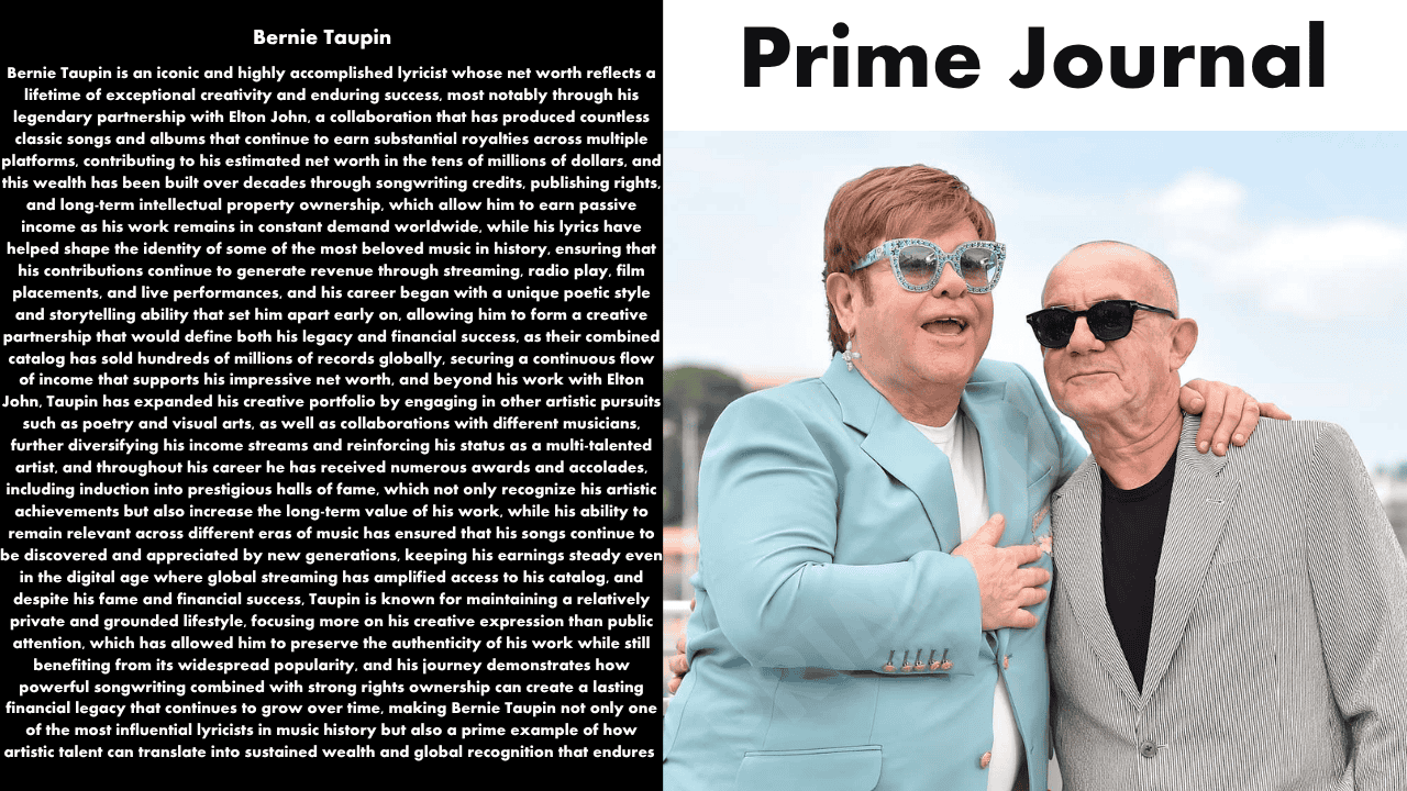 Bernie Taupin Net Worth 2026: Career, Earnings & Success