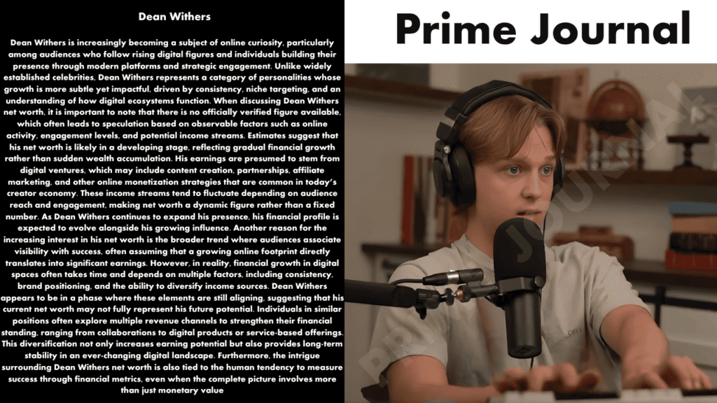 Dean Withers Net Worth