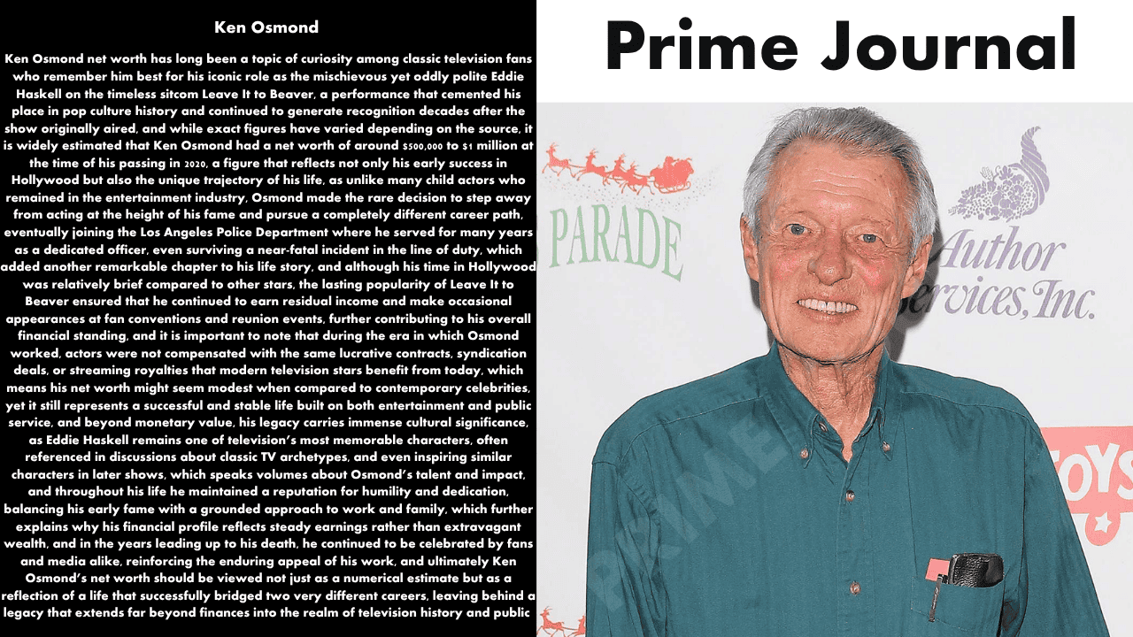 Ken Osmond Net Worth