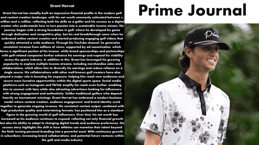 Grant Horvat Net Worth