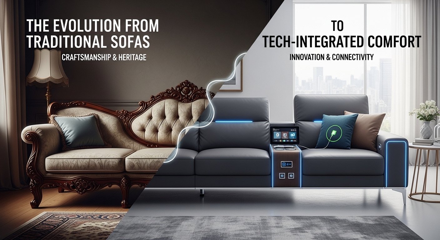 The Evolution from Traditional Sofas to Tech-Integrated Comfort